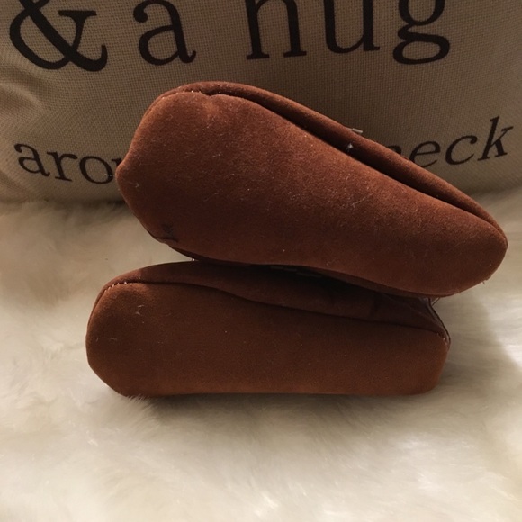 Baby Moccasins Brown Fringe Faux Leather - Picture 4 of 4